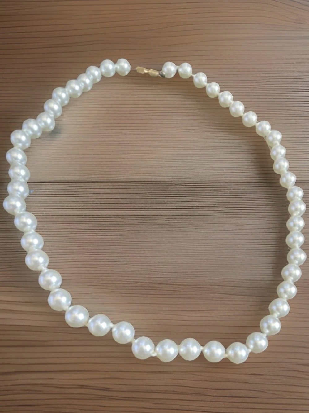 Pearl Beaded Necklace, Faux, Round Simulated Imitation Pearls Costume Jewelry